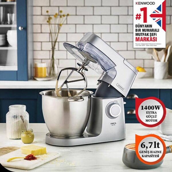 Kenwood KVL6320S Chef XL Elite 1400W 6.7 Litre Stand Mikser