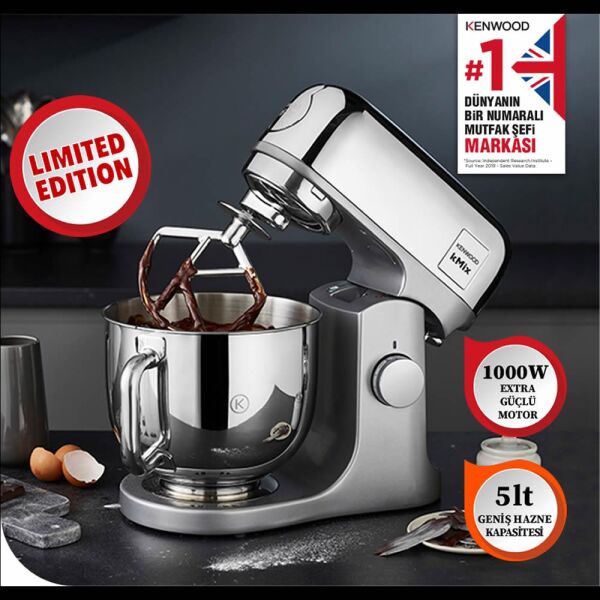 Kenwood KMX760CH Limited Edition 1000W 5 Litre Stand Mikser - Chrome