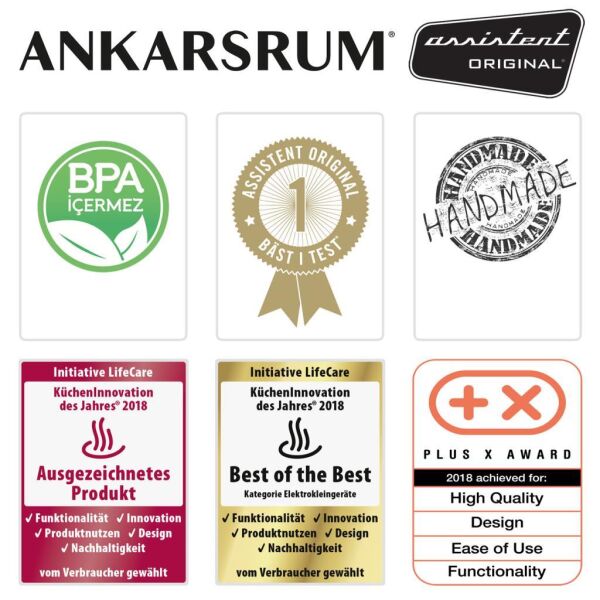 Ankarsrum AKM 6230 BD Black Diamond 7 Litre 1500W Mutfak Şefi