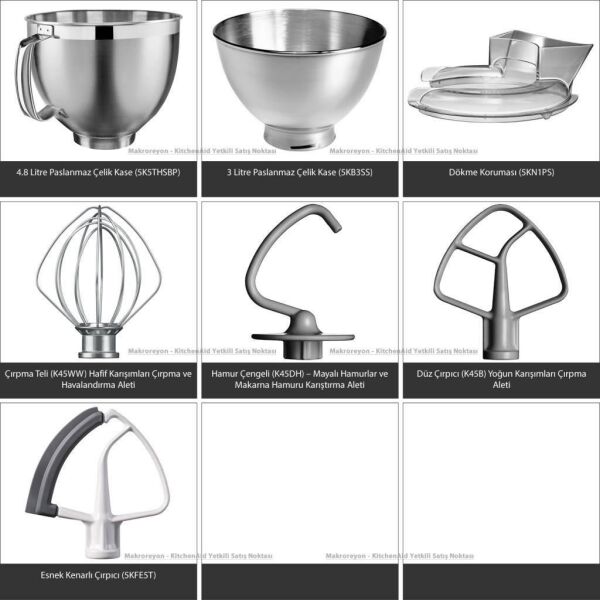 KitchenAid Artisan 5KSM175PSECU Contour Silver 4.8 L Stand Mikser