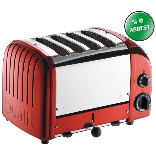 Dualit 47031 Classic 4 Hazneli Ekmek Kızartma Makinesi - Kırmızı