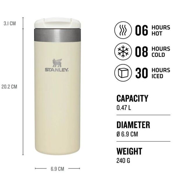 Stanley 10-10787-178 The AeroLight Transit 0,47 Litre Çelik Termos Bardak - Krem