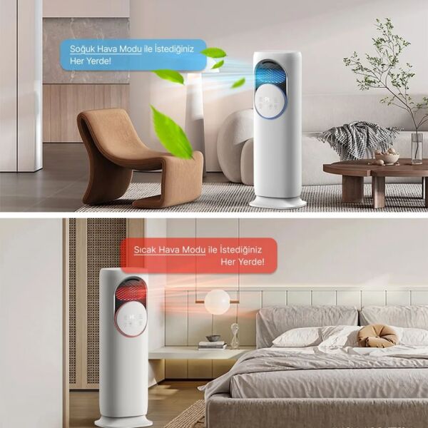 Airpoll HF01 Uzaktan Kumandalı Sıcak & Soğuk Su ve Buz Hazneli Dikey Vantilatör
