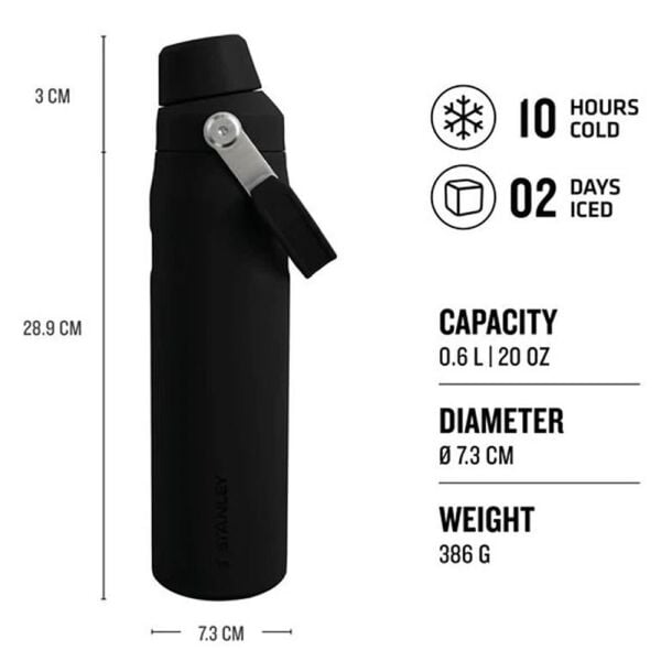 Stanley 10-12515-001 The Aerolight IceFlow 0.60 Litre Çelik Termos - Siyah