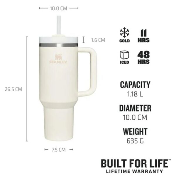 Stanley 10-10824-453 Quencher 1.18 Litre Pipetli Çelik Termos - Krem