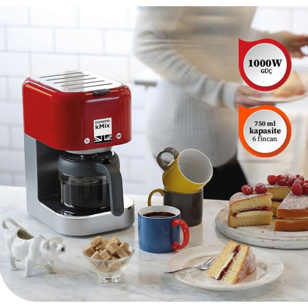 Kenwood COX750RD kMix Filtre Kahve Makinesi - Kırmızı