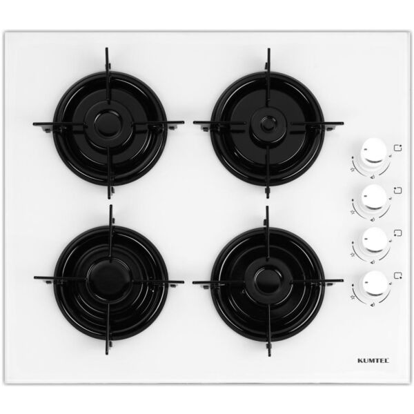 Kumtel KO-40 TAHDF Beyaz Cam Ankastre Ocak