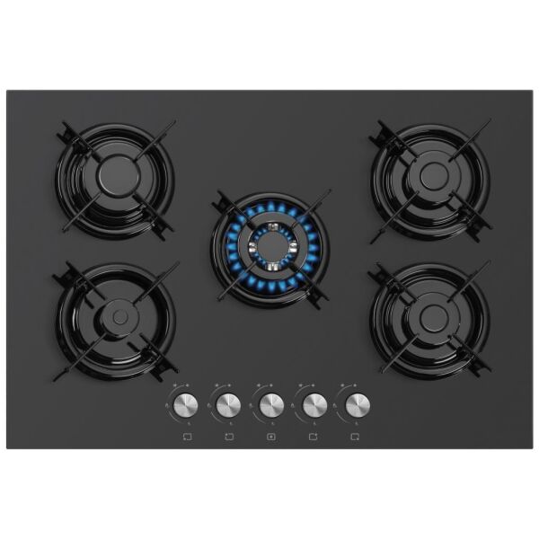 Luxell LX-50 OAHDF Wok Gözlü 75 Cm. Ankastre Ocak - Siyah