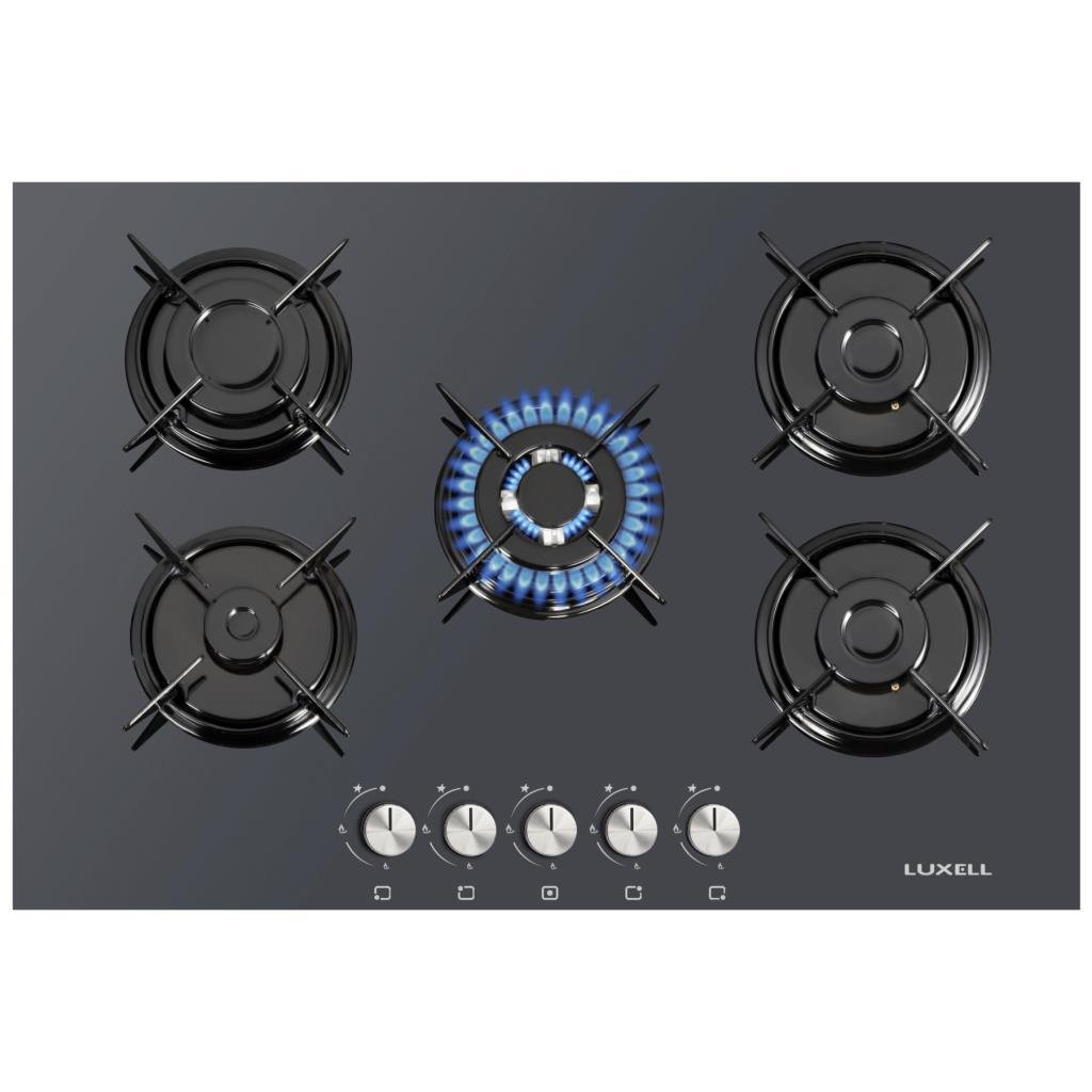Luxell LX-50 OAHDF Wok Gözlü 75 Cm. Ankastre Ocak - Antrasit