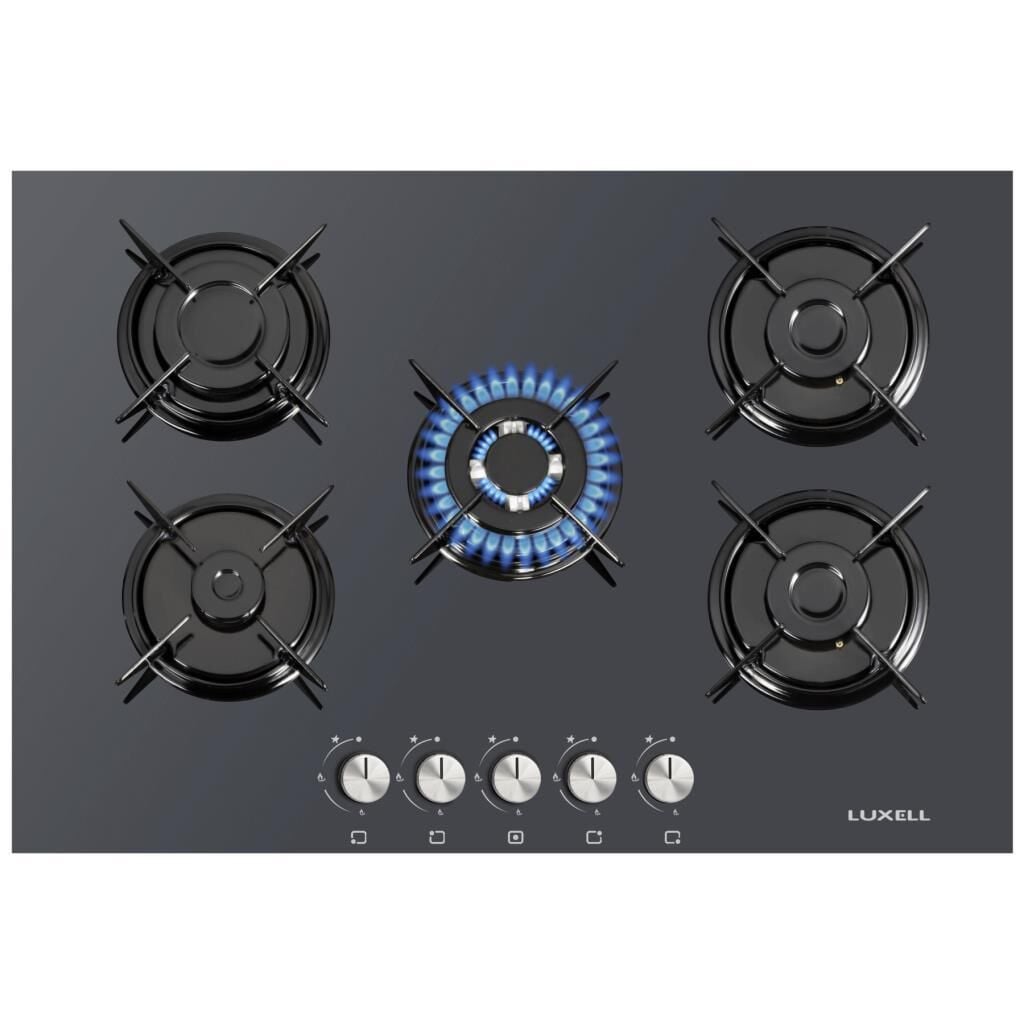 Luxell LX-50 OAHDF Wok Gözlü 75 Cm. Ankastre Ocak - Antrasit