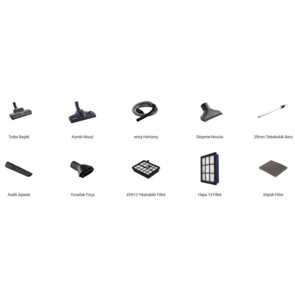 Nilfisk Meteor MBL 800W Turbo Başlıklı Toz Torbasız Süpürge