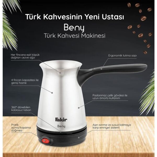 Fakir Beny Elektirikli Türk Kahve Makinesi - İnox