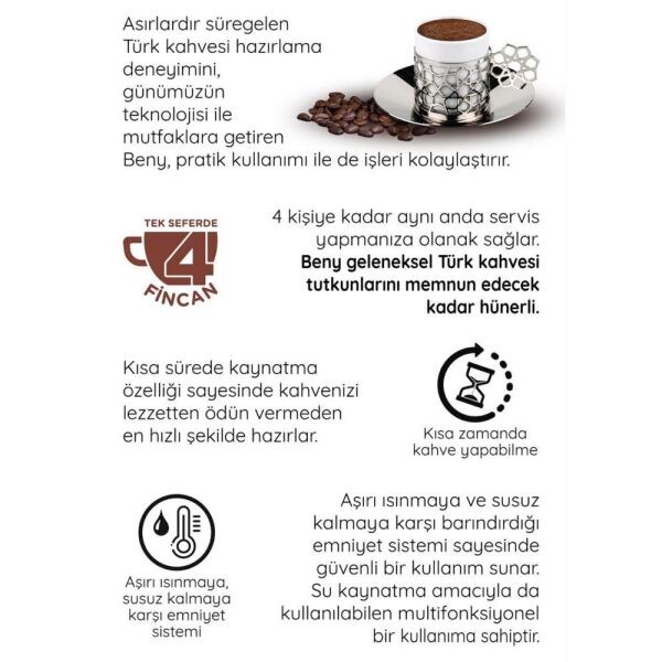 Fakir Beny Elektirikli Türk Kahve Makinesi - İnox