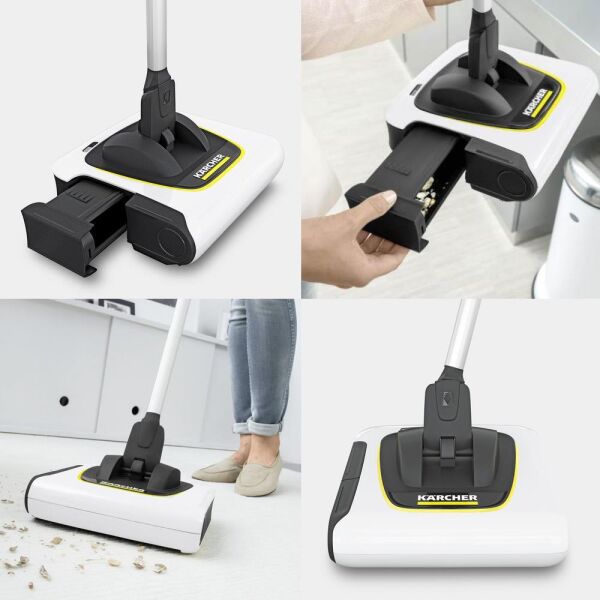 Karcher KB 5 Gırgır Tipi Şarjlı Dikey Süpürge (Beyaz)
