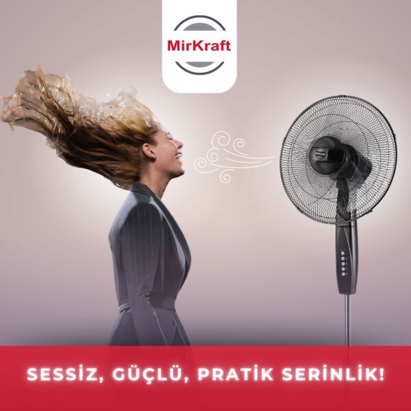 MirKraft FS-M40BR 16'' DC Motor 5 Kanatlı Ayaklı Vantilatör