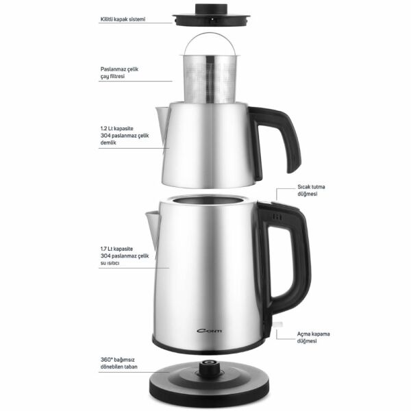 Conti CTM-125 Tealine Paslanmaz Çelik Çay Makinesi - İnox