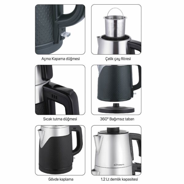 Conti CTM-130 Dempro Paslanmaz Çelik Çay Makinesi - İnox