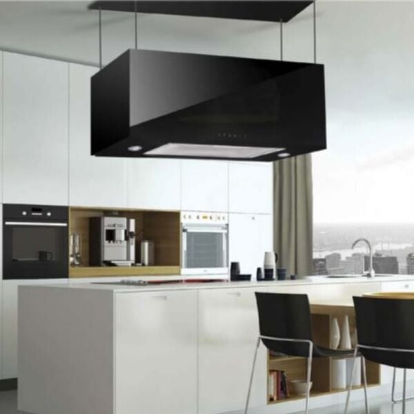 Alveus Diamond 60 Cm. Ada Tipi Davlumbaz - Siyah