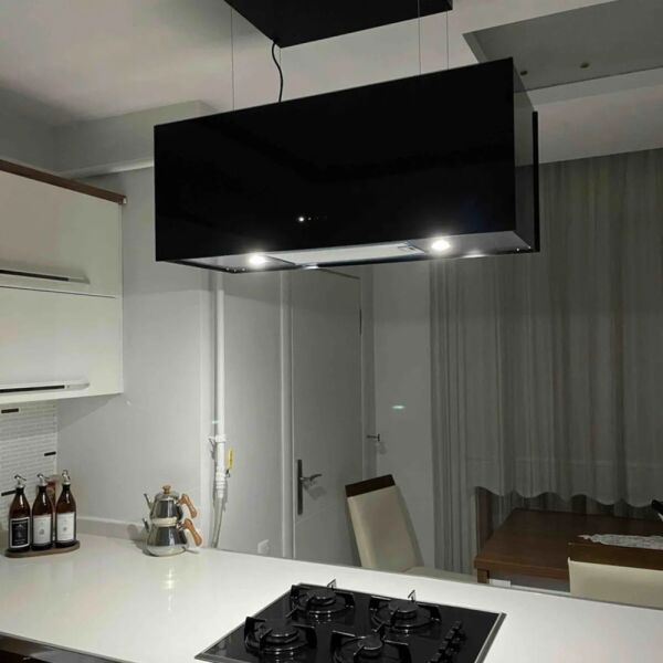 Alveus Diamond 60 Cm. Ada Tipi Davlumbaz - Siyah