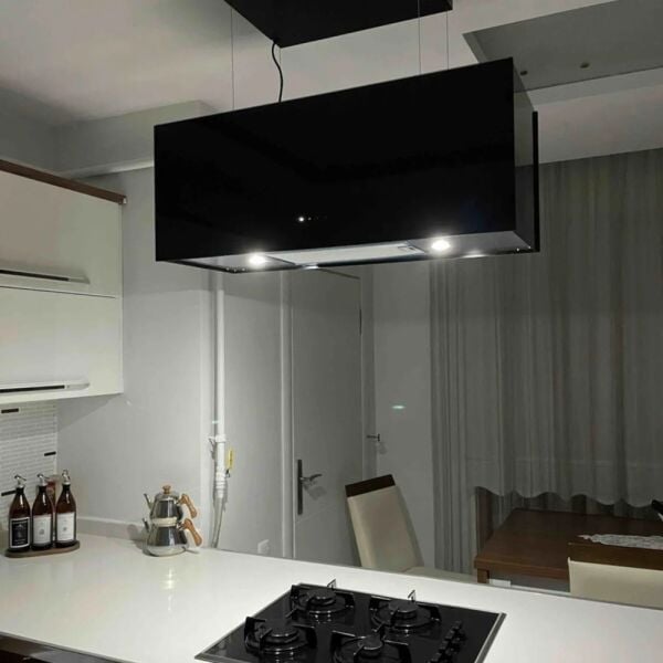 Alveus Diamond 60 Cm. Ada Tipi Davlumbaz - Siyah