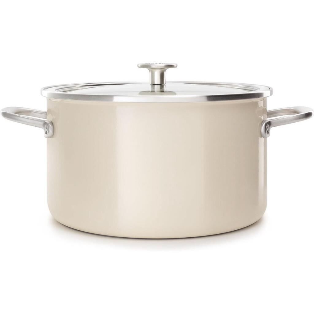 KitchenAid Artisan CC003269-001 Çelik Tencere Almond Cream - 24 Cm.