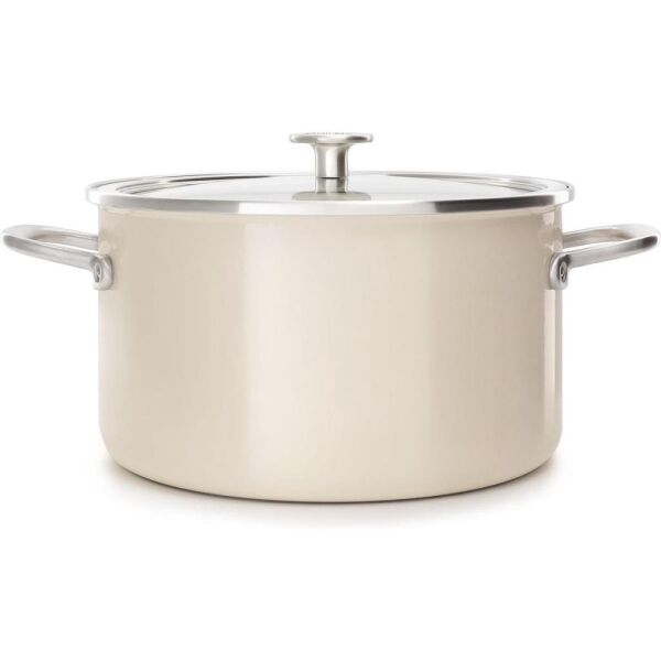 KitchenAid Artisan CC003269-001 Çelik Tencere Almond Cream - 24 Cm.