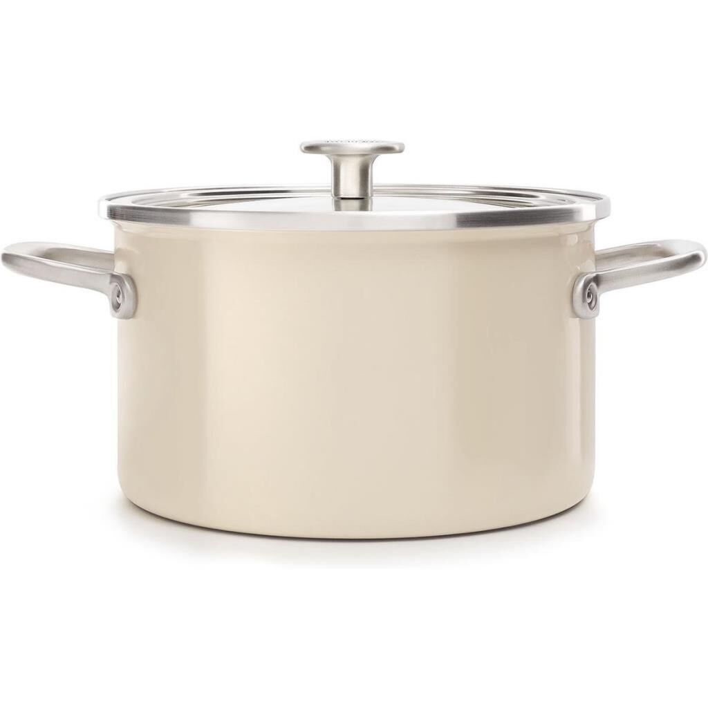KitchenAid Artisan CC003266-001 Çelik Tencere Almond Cream - 20 Cm.