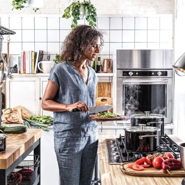 KitchenAid Artisan CC003268-001 Çelik Tencere Onyx Black - 24 Cm.