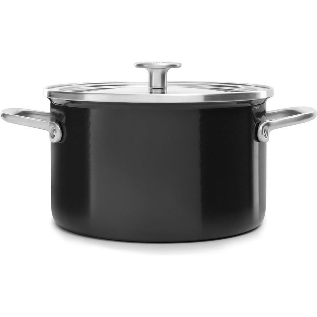 KitchenAid Artisan CC003265-001 Çelik Tencere Onyx Black - 20 Cm.
