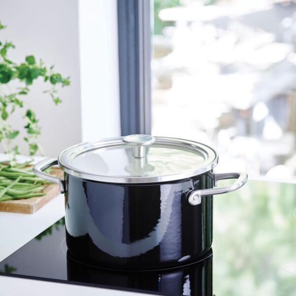 KitchenAid Artisan CC003265-001 Çelik Tencere Onyx Black - 20 Cm.