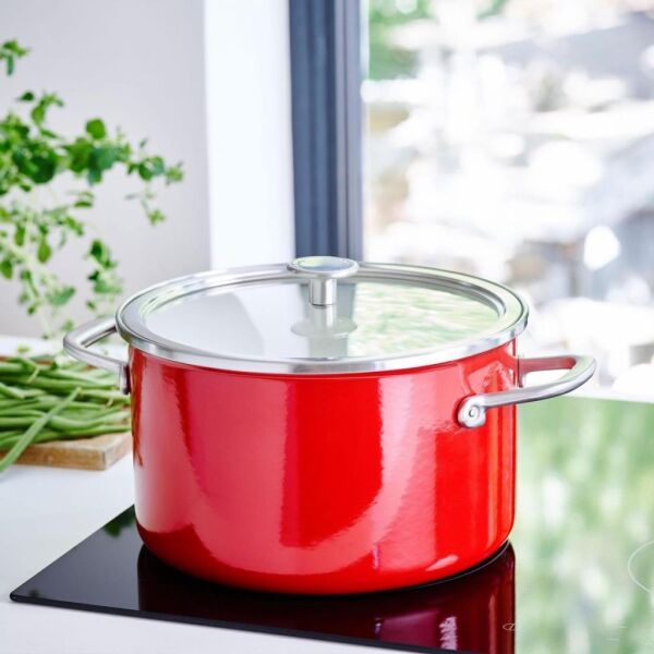 KitchenAid Artisan CC003267-001 Çelik Tencere Empire Red - 20 Cm.
