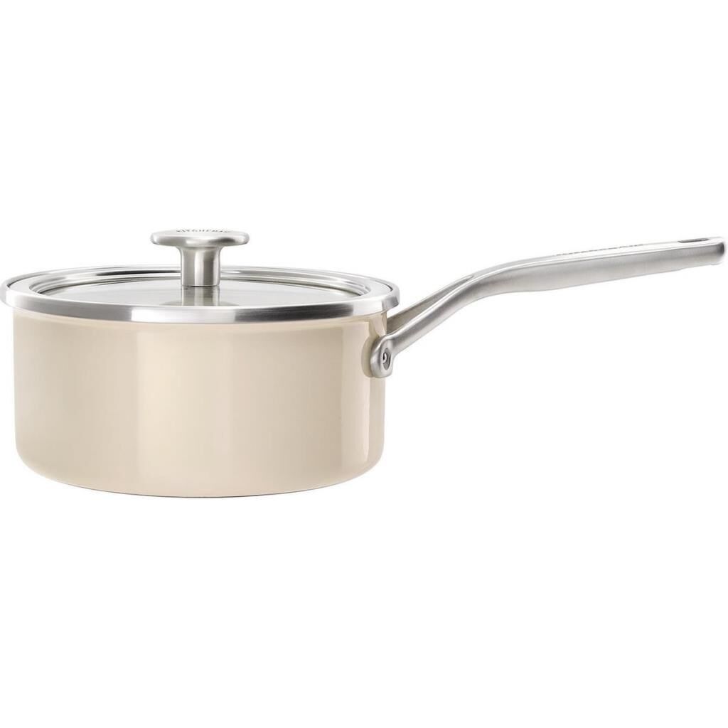 KitchenAid Artisan CC003286-001 Çelik Sos Tenceresi Almond Cream - 16 Cm | 1,3 L