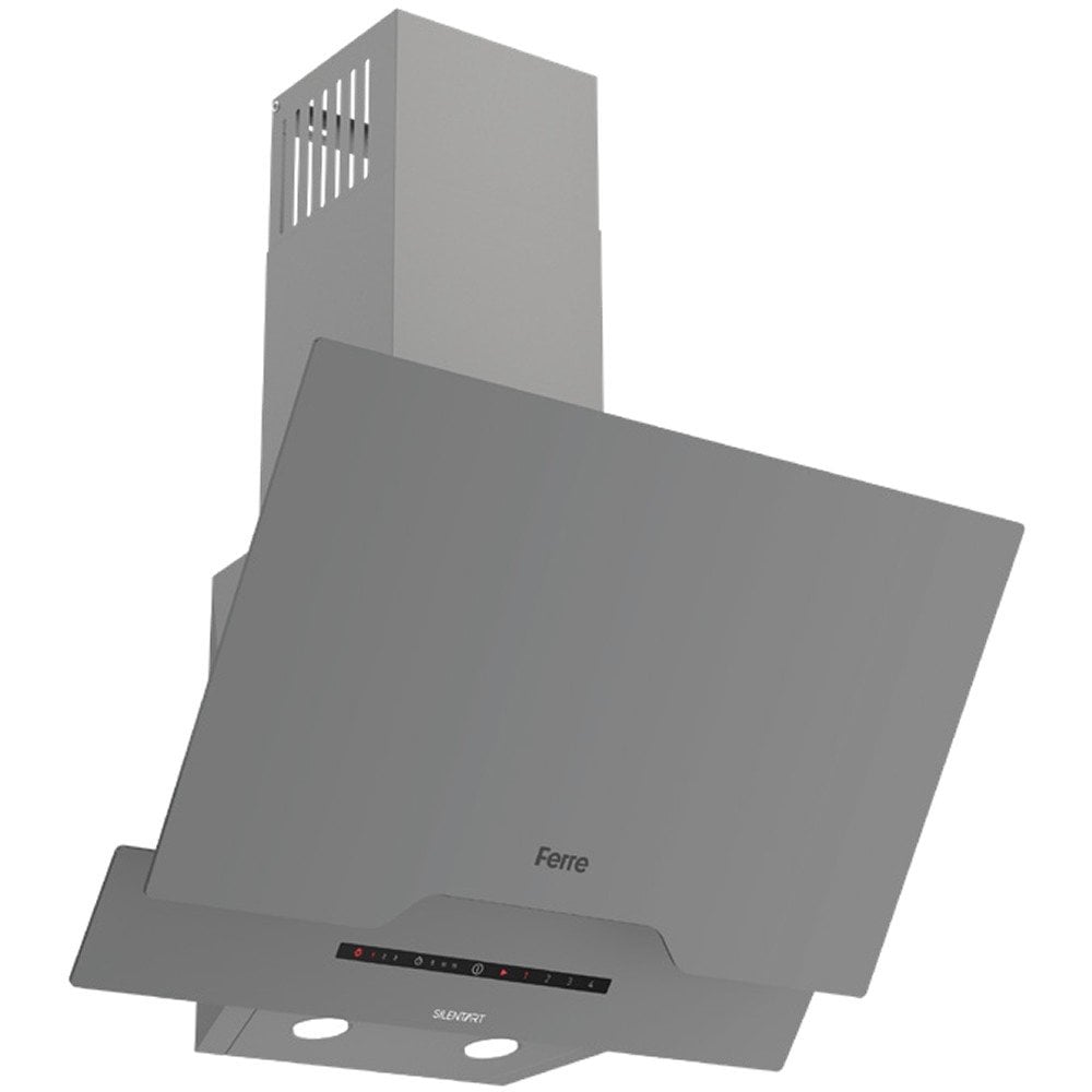 Ferre D065-SA DC İnverter Motor 36 dB Ultra Sessiz Yatık Cam Davlumbaz - Gri