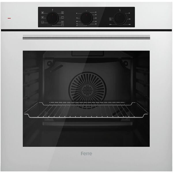 Ferre FlowArt QBL62CB-SS206-D087 7 Prog. Mekanik Turbo Ankastre Set - Beyaz