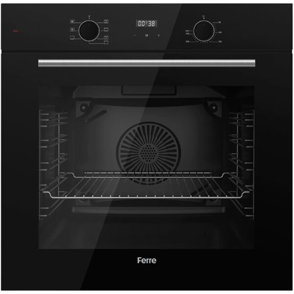 Ferre FlowArt QBL63CS-SS205-D077 7 Prog. Dijital Turbo Ankastre Set - Siyah