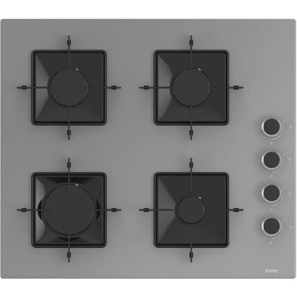 Ferre FlowArt QBL63CPR - SS208 - D079 7 Prog. Dijital Turbo Ankastre Set - Gri