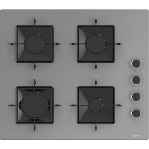 Ferre FlowArt QBL63CPR - SS208 - D079 7 Prog. Dijital Turbo Ankastre Set - Gri