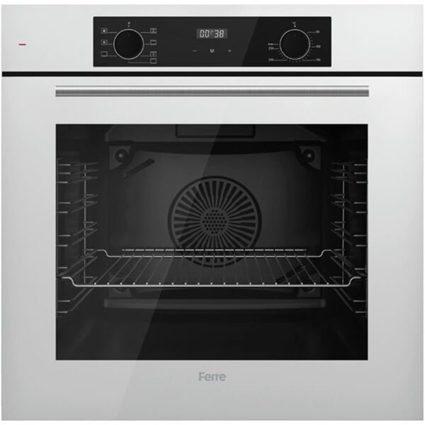 Ferre FlowArt QBL63CB-SS206-D078 7 Prog. Dijital Turbo Ankastre Set - Beyaz