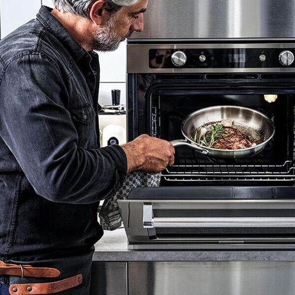KitchenAid Artisan CC003251-001 3-Kat Paslanmaz Çelik Kapaklı Pişirme Tavası - 24 Cm.