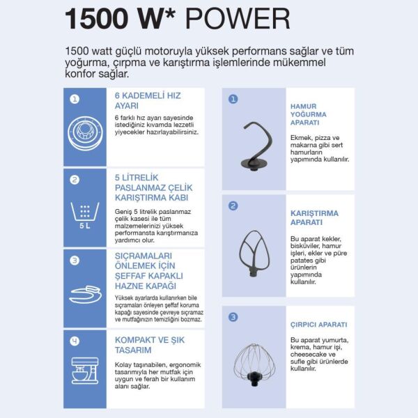 Fakir Arya 1500 Watt Mutfak Şefi - Cream