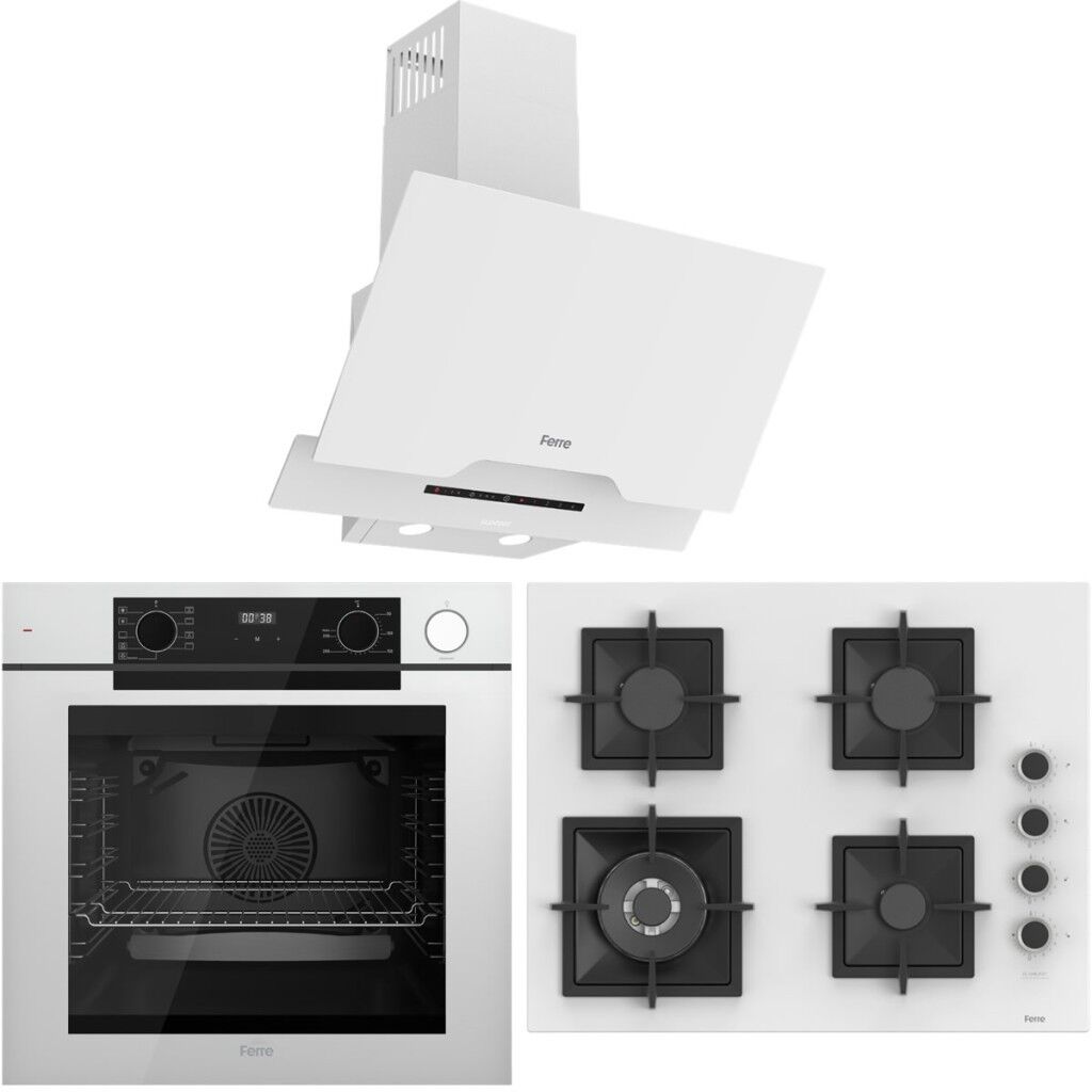 Ferre FryArt Artline Steam QEP64CB - SC406-WFA - D064-SA 9 Prog. Dijital Turbo Ank. Set - Beyaz