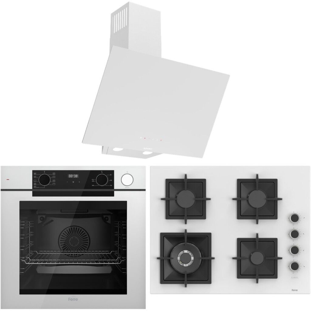 Ferre FryArt Artline Steam QEP64CB - SC406-WFA - D078-SA 9 Prog. Dijital Turbo Ank. Set - Beyaz