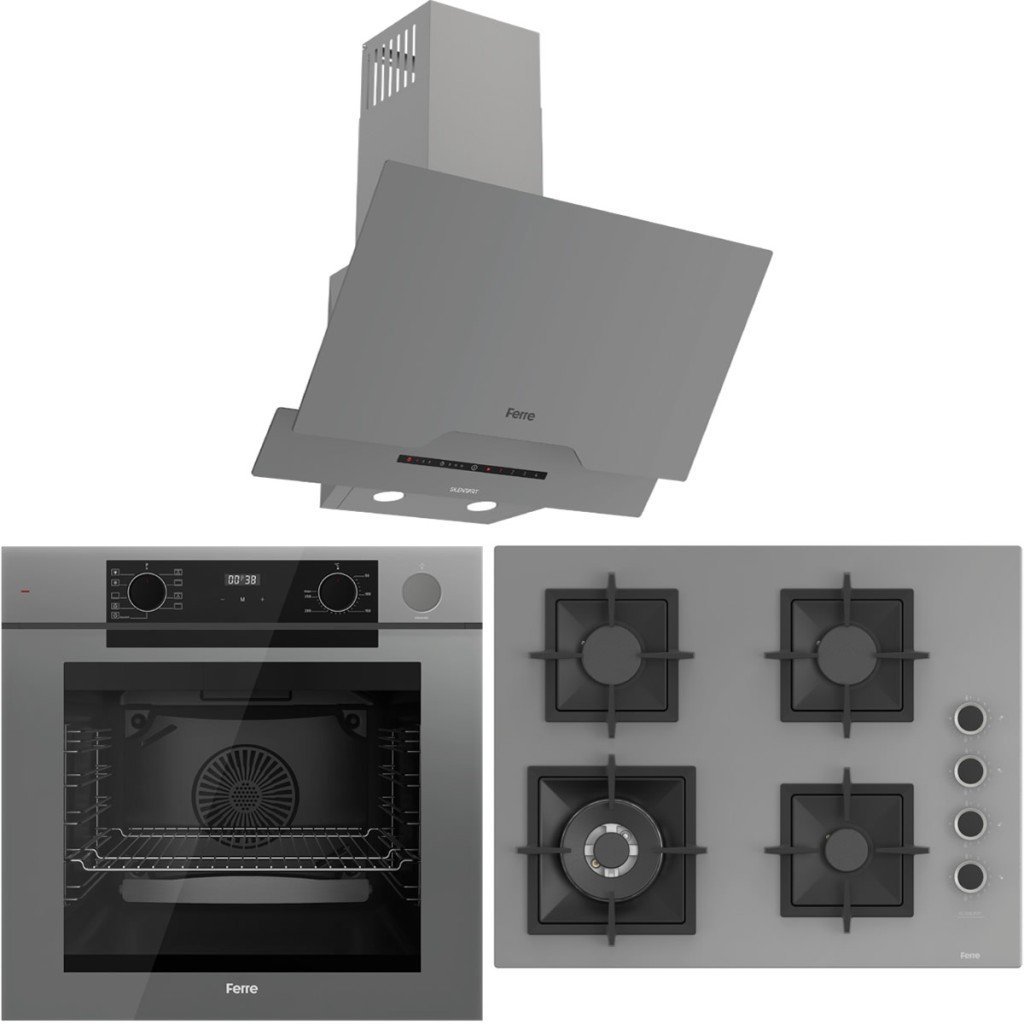 Ferre FryArt Artline Steam QEP64CPR - SC408-WFA - D065-SA 9 Prog. Dijital Turbo Ank. Set - Gri