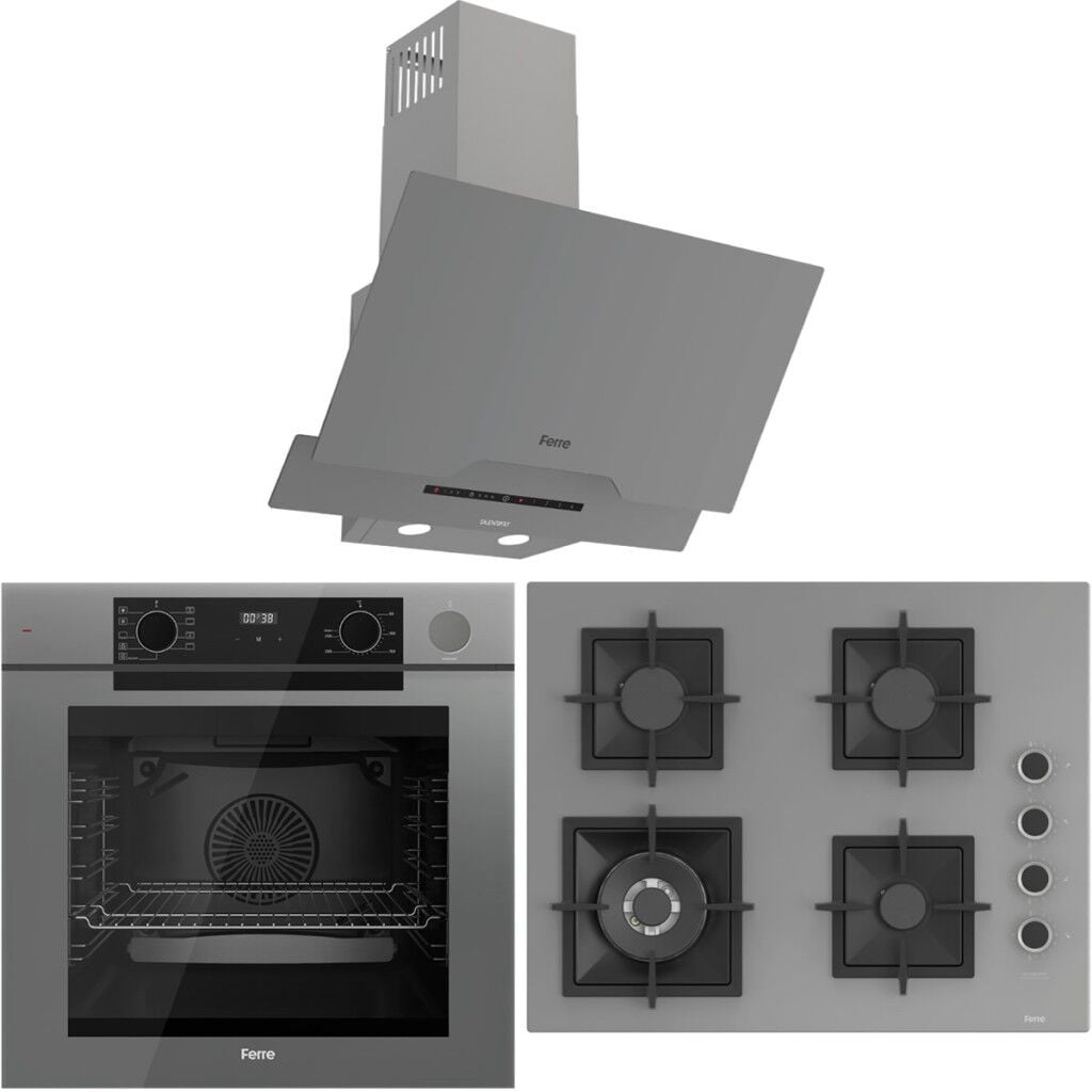 Ferre FryArt Artline Steam QEP64CPR - SC408-WFA - D065-SA 9 Prog. Dijital Turbo Ank. Set - Gri