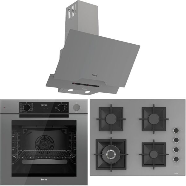 Ferre FryArt Artline Steam QEP64CPR - SC408-WFA - D065-SA 9 Prog. Dijital Turbo Ank. Set - Gri
