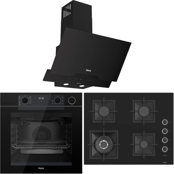 Ferre FryArt Artline Steam QEP64CS - SC405-WFA - D063-SA 9 Prog. Dijital Turbo Ank. Set - Siyah