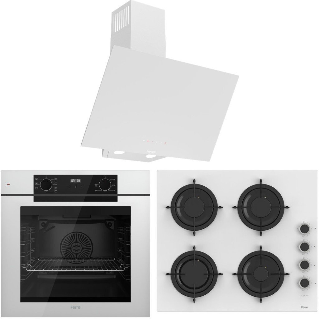 Ferre FryArt Artline QEP63CB - CS206-FA - D078-SA 7 Prog. Dijital Turbo Ank. Set - Beyaz