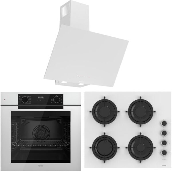 Ferre FryArt Artline QEP63CB - CS206-FA - D078-SA 7 Prog. Dijital Turbo Ank. Set - Beyaz