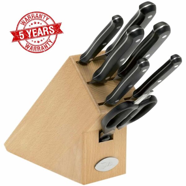 Ivo 26433 Solo 8 Parça Ahşap Blok Şef Bıçak Seti