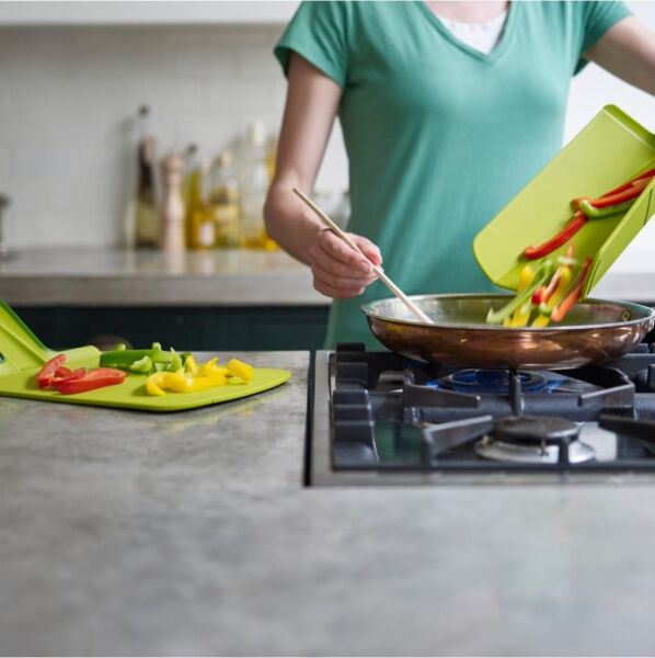 Joseph Joseph NSW016SW Chop2Pot Küçük Katlanır Kesme Tahtası - Beyaz